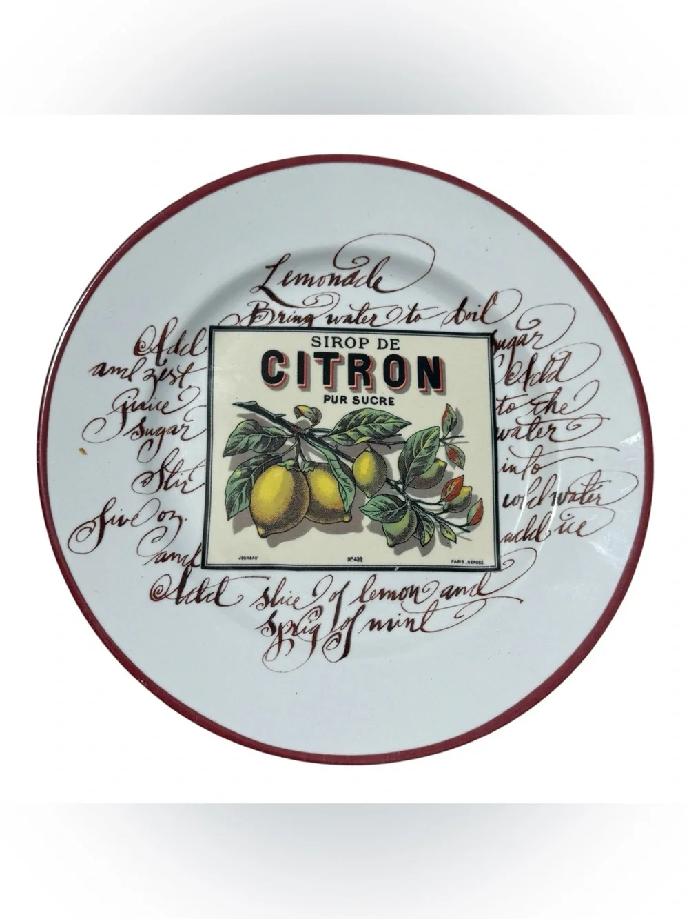 Williams Sonoma Rosanna Harvest Market Fruit Salad Plates Set of 6 Italian 8”